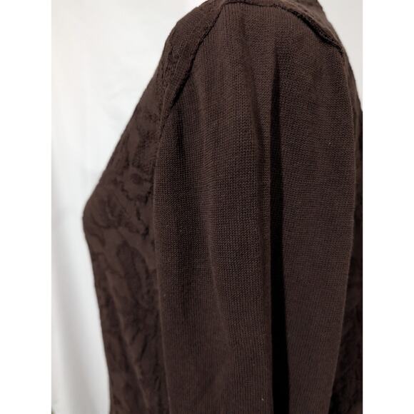 D. Exterior Women's Size Medium Made In Italy Brown Tunic Top Shirt Cotton EUC - Picture 5 of 16